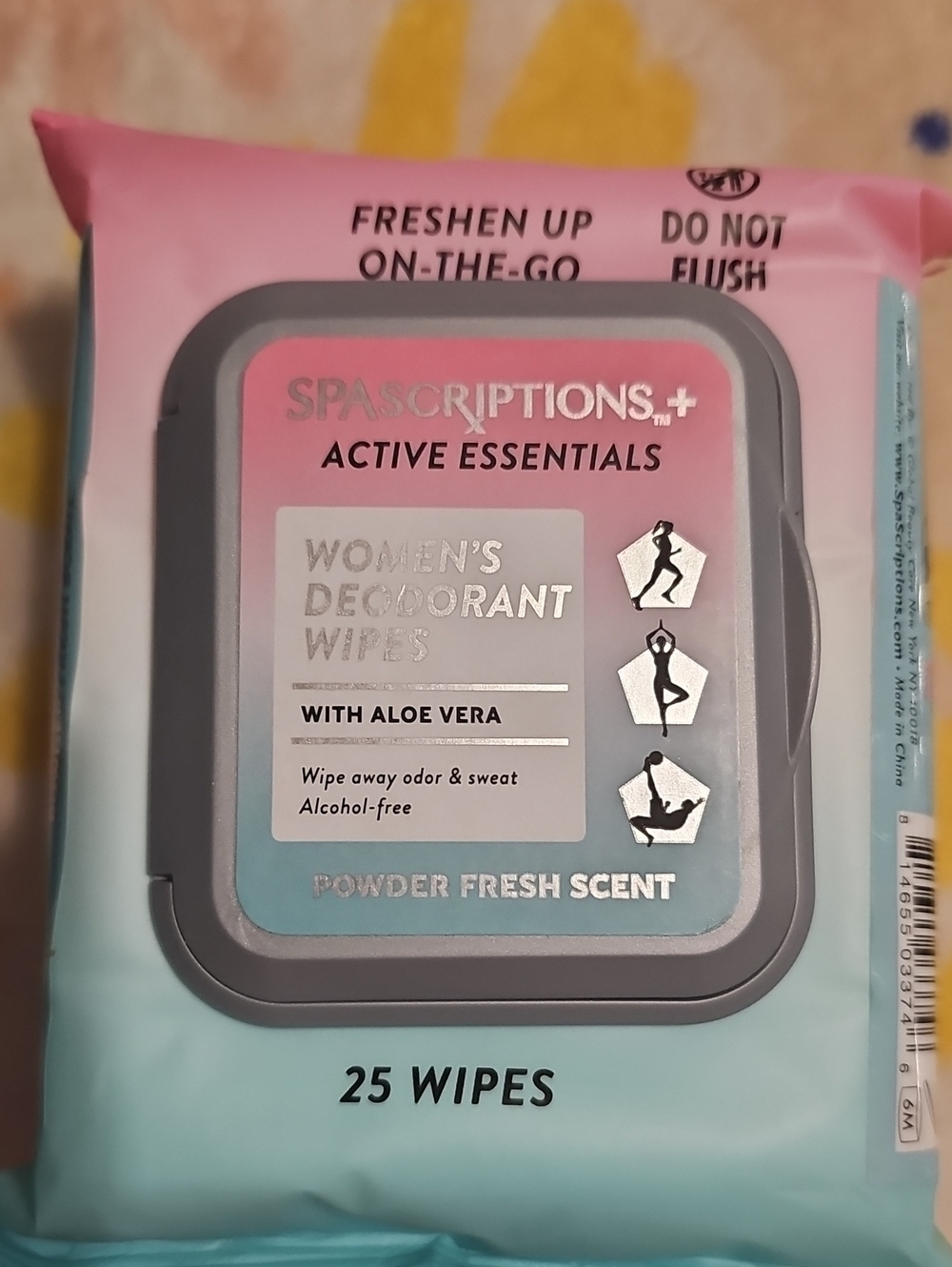 Women's Deodorant Wipes - Powder Fresh (Pink/Blue)